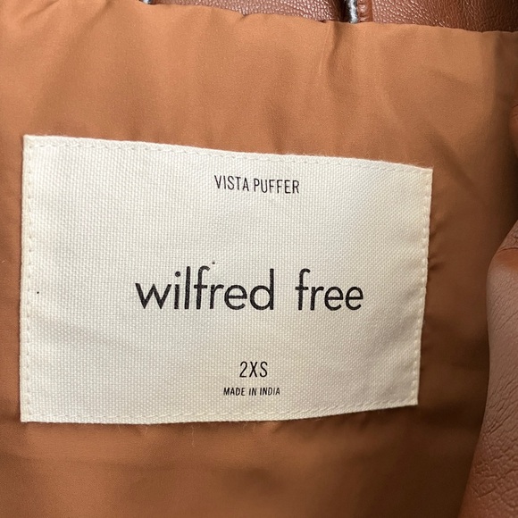 Wilfred Free Vegan Primaloft Vista Puffer Brown ZipUp Vest, Women’s Size 2XS EUC - Picture 2 of 7